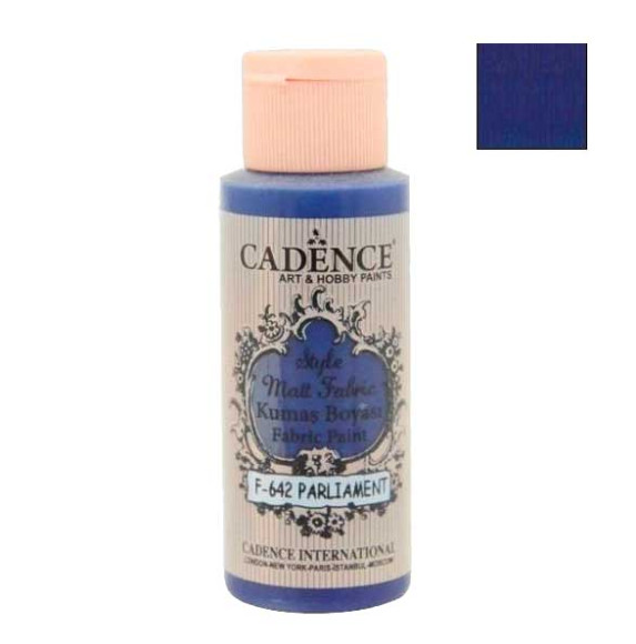 Матовая краска для ткани Cadence Style Matt 642, цвет Насыщенный синий