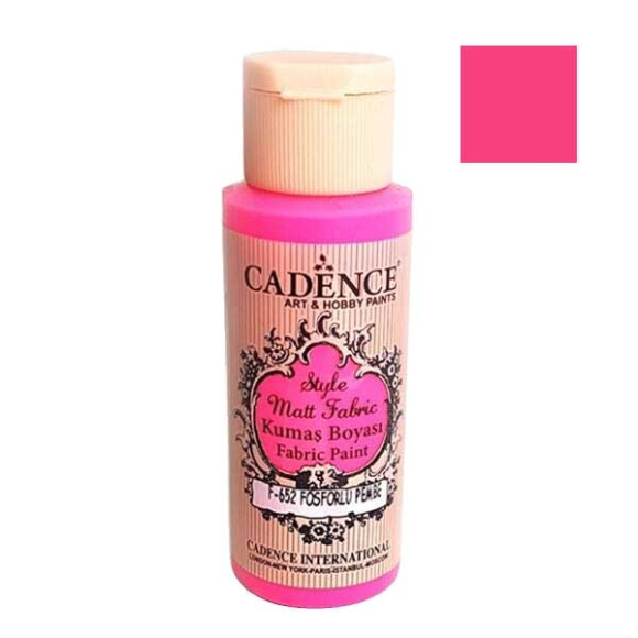 Матовая краска для ткани Cadence Style Matt 652, цвет Флуоресцентный розовый