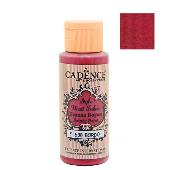 Матовая краска для ткани Cadence Style Matt 638, цвет Бордо