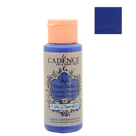 Матовая краска для ткани Cadence Style Matt 644, цвет Ультрамарин
