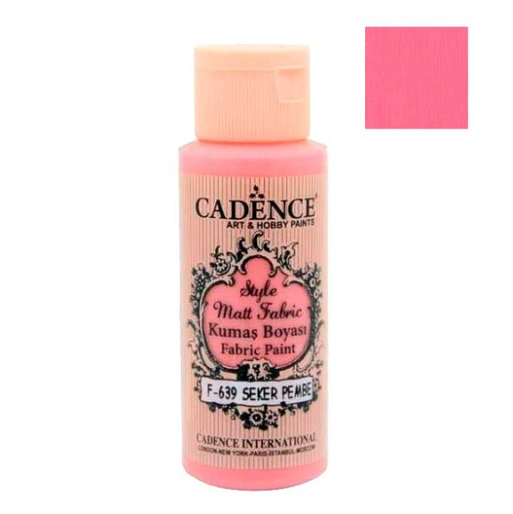 Матовая краска для ткани Cadence Style Matt 639, цвет Сахарный розовый