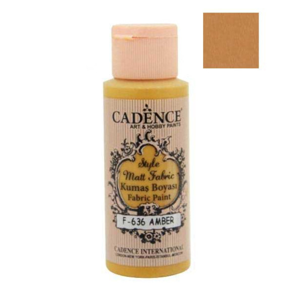 Матовая краска для ткани Cadence Style Matt 636, цвет Янтарный