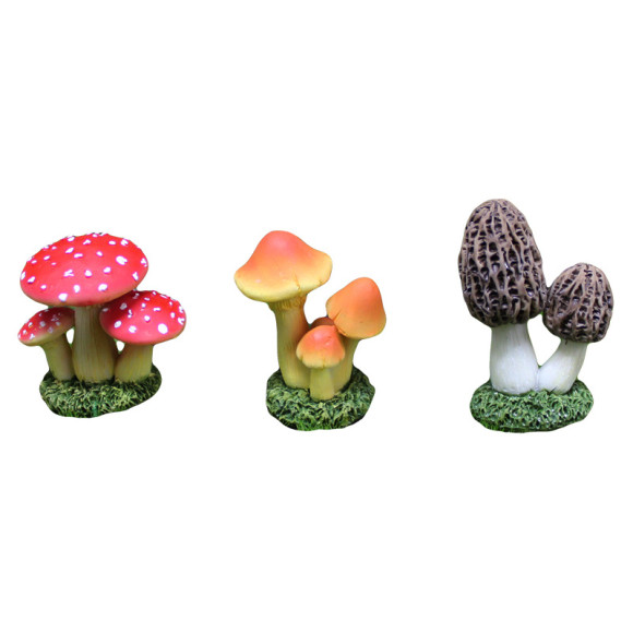 Миниатюрные грибочки, набор из трех видов